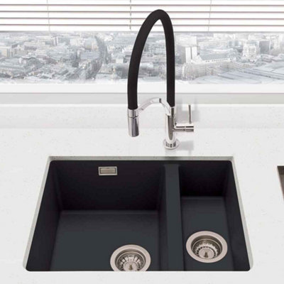 Cookology GIGLIO/BRSH-BK Giglio Pull Out Kitchen Tap in Brushed Black