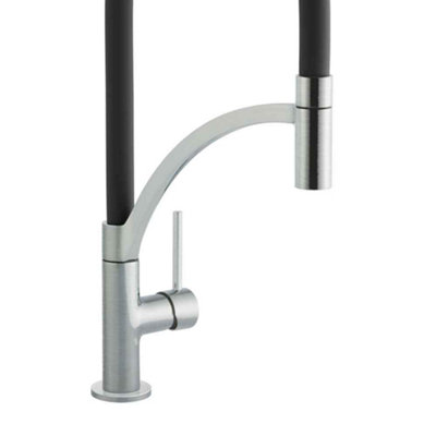 Cookology GIGLIO/BRSH-BK Giglio Pull Out Kitchen Tap in Brushed Black