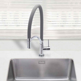 Cookology GIGLIO/BRSH-GR Giglio Pull Out Kitchen Tap in Brushed Graphite Grey