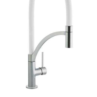 Cookology GIGLIO/BRSH-WH Giglio Pull Out Kitchen Tap in Brushed White