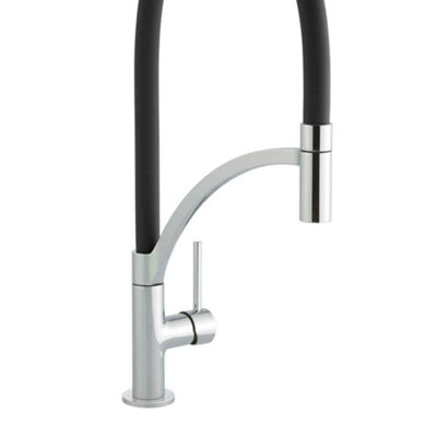 Cookology GIGLIO/CHR-BK Giglio Pull Out Kitchen Tap in Chrome Black