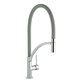 Cookology GIGLIO/CHR-GR Giglio Pull Out Kitchen Tap in Chrome Graphite Grey