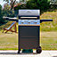 Cookology Kentucky Outdoor Freestanding BBQ 3 Burner Grill Gas BBQ  Black