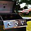 Cookology Kentucky Outdoor Freestanding BBQ 3 Burner Grill Gas BBQ  Black