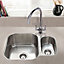 Cookology Pistoia 1.5 Bowl Reversible Undermount Sink in Stainless Steel