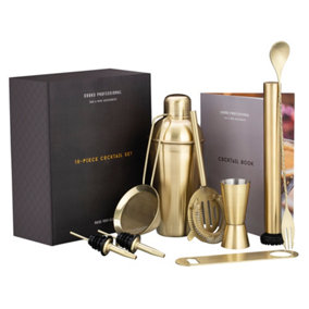 Cooks Professional 10 Piece Cocktail Set with Recipe Book
