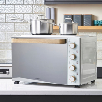 Cooks Professional 48L Mini Oven with 2 Hobs - Electric Countertop ...