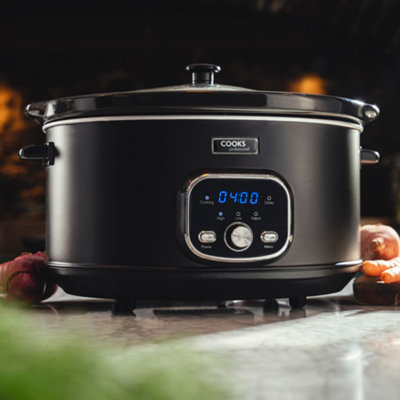 Cooks Professional 6.5 Litre Digital Slow Cooker High, Low, Delay & Warm