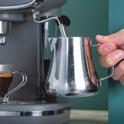 Cooks Professional Coffee Machine Espresso Maker Caffé Barista Pro 15-Bar Pump Frothing Wand Cappuccino Latte Grey