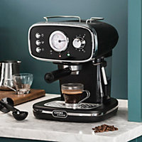 Cooks Professional Coffee Machine Espresso Maker Caffé Barista Pro 15-Bar Pump Frothing Wand Cappuccino Latte
