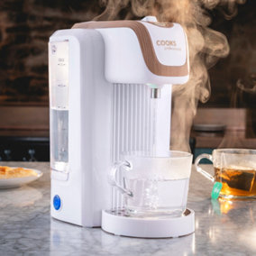 Cooks Professional Digital Hot Water Dispenser Instant Kettle Fast Boil Energy Saving 2600W 2.7L Nordic White Wood