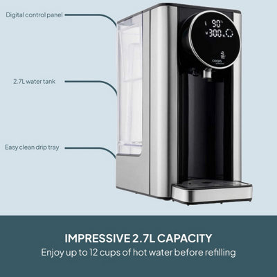 Cooks Professional Digital Hot Water Dispenser Instant Kettle Fast Boil ...