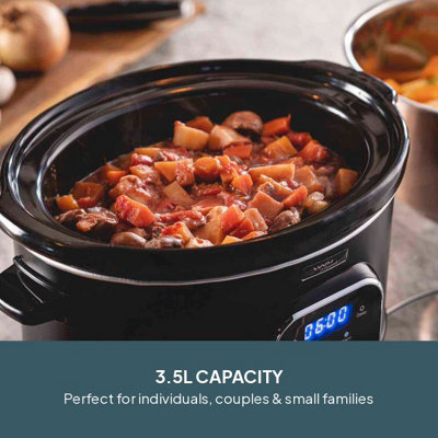 Cooks Professional Digital Slow Cooker 3.5L with 3 Heat Settings, Timer ...