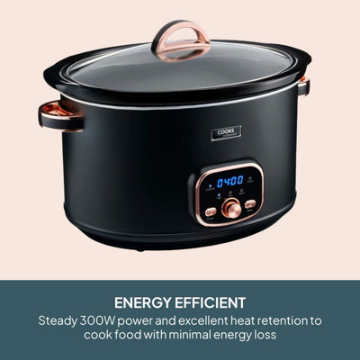 Cooks Professional Digital Slow Cooker 8L with 3 Heats, Timer & Delay ...