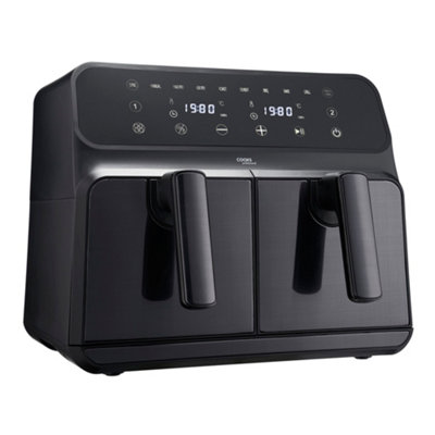 9L Alivio Double Air Fryer Twin Dual Basket Drawer Digital with Sync Cook :  : Home & Kitchen