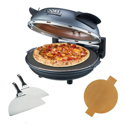 Cooks Professional Electric Pizza Oven Machine 1200W with Stone Base ...