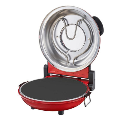 thumbnail image 2 of Commercial 12\" Double Deck Electric Pizza Oven - Stainless Steel Pizza Maker With Timer & Temperature Control, 1100W 2 of 13
