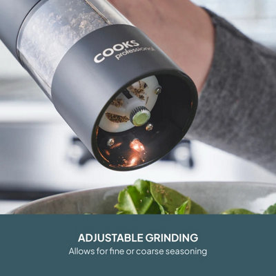 Cooks Professional Electric Salt and Pepper Mill Set - Automatic ...