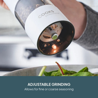 Cooks Professional Electric Salt and Pepper Mill Set - Automatic ...