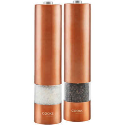 Cooks Professional Electric Salt and Pepper Mill Set - Automatic ...