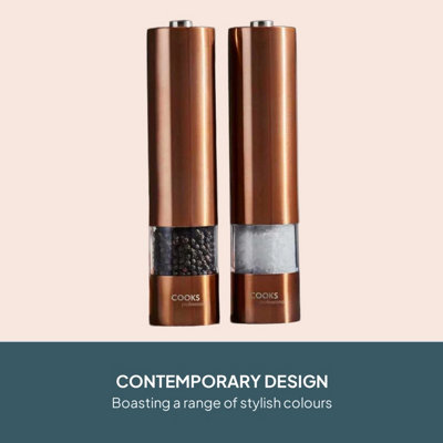 Cooks Professional Electric Salt and Pepper Mill Set - Automatic ...