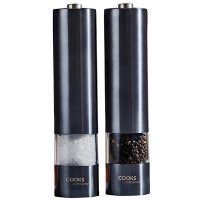Cooks Professional Electric Salt and Pepper Mill Set - Automatic ...