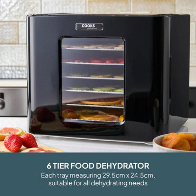 Cooks Professional Food Dehydrator 400W with 6 Trays, Adjustable ...