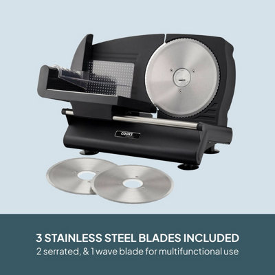 Cooks Professional Food Slicer with Interchangeable Blades & Pusher ...