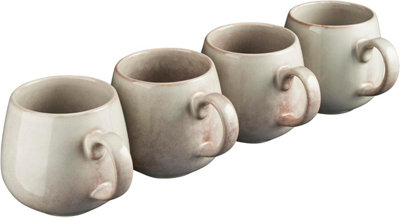 Cooks Professional Nordic Stoneware Mugs 350ml Reactive Glaze Set of 4