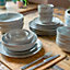 Cooks Professional Nordic Stoneware Set of 4   Dinner Plates