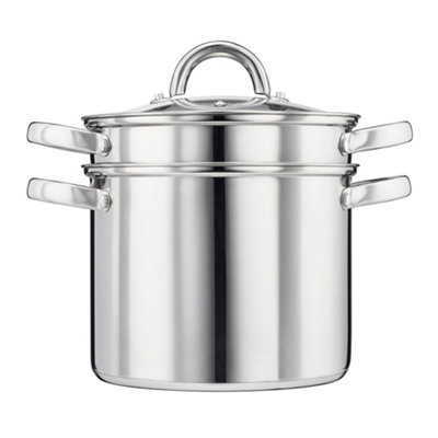 Cooks Professional Pasta Pot with Strainer Stainless Steel Spaghetti SaucePan 5L 21cm