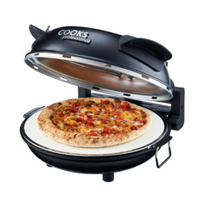 Cooks Professional Pizza Oven Electric Authentic Stone Baked Pizza 30cm 12" Tabletop Home Kitchen