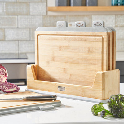 Cooks Professional Index Chopping Board Set | 4-Piece Bamboo | Durable