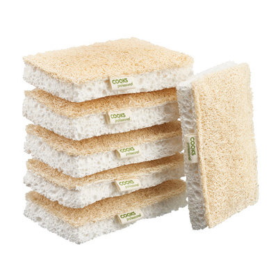 Cooks Professional Set of 6 Eco Scourer Sponges - Biodegradable ...