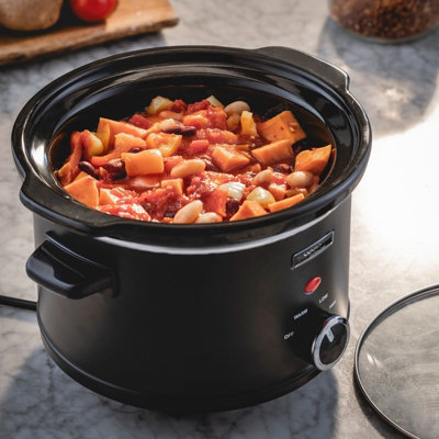 Crockpot Slow Cooker, Removable Easy-Clean Ceramic Bowl