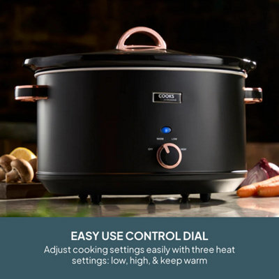 Cooks Professional Slow Cooker 8L with Analogue Control & 3 Heat ...