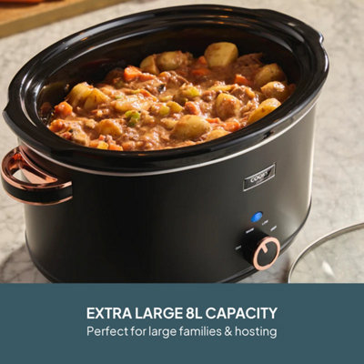 Cooks Professional Slow Cooker 8L with Analogue Control & 3 Heat ...