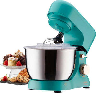 Cooks Professional Stand Mixer 1000W with 8 Speeds & Pulse Function, 4.5L Stainless Steel Mixing Bowl & Attachments - Teal
