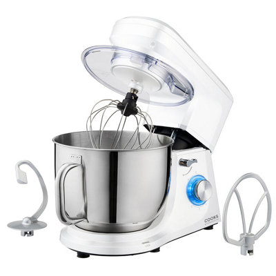 Cooks Professional Stand Mixer 1200W with 6 Speeds, Pulse & 7L S-Steel ...