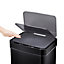 Cooks Professonal Recycling Sensor Bin - 4 Compartments plus Food Caddy, 75 Litre Capacity & Stainless Steel body - Black