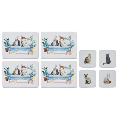 Cooksmart Curious Cats Placemats and Coasters | DIY at B&Q
