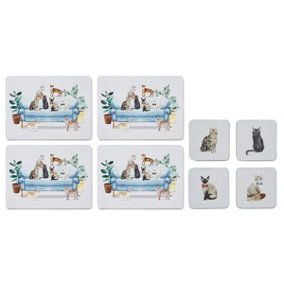 Cooksmart Curious Cats Placemats and Coasters