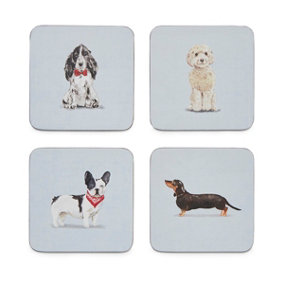 Cooksmart Curious Dogs Set of 4 Coasters