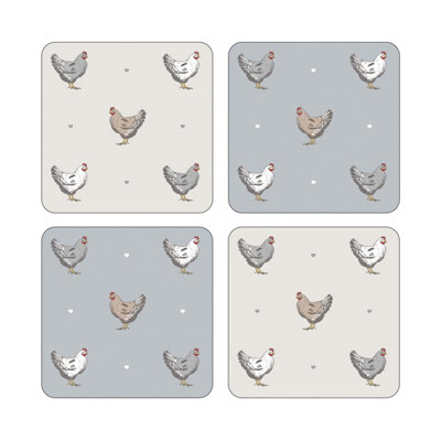 Cooksmart Pack of 4 Farmers Kitchen Coasters
