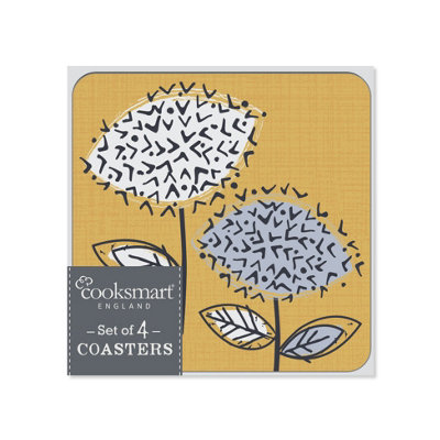 Cooksmart Pack of 4 Retro Meadow Coasters