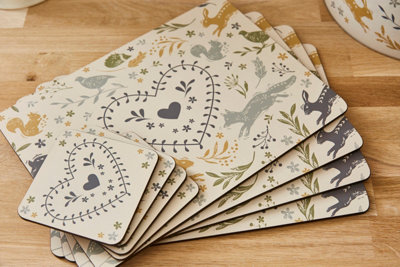 Cooksmart Pack of 4 Woodland Placemats