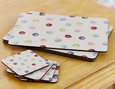 Cooksmart Spotty Dotty Placemats and Coasters