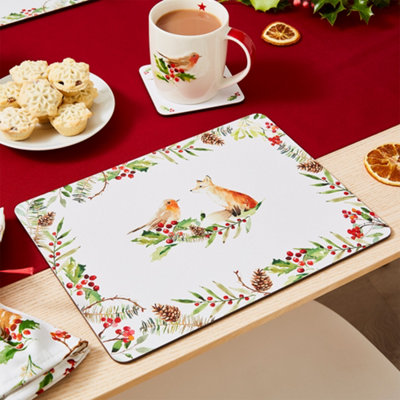 Cooksmart Winters Tale Placemats and Coasters, Set of 4