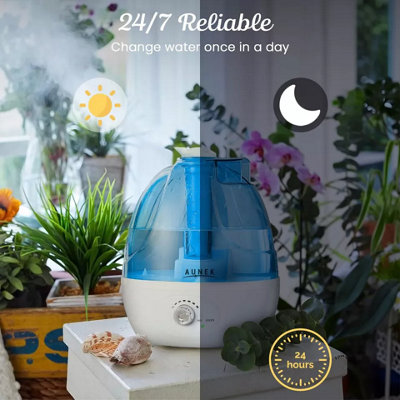 Cool Mist Air Humidifier , Whisper Quiet Humidifier for Home, Office ...