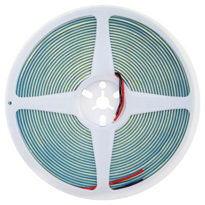Cool White LED Tape Strip Light 10 Metres 24V Continuous COB Illumination IP20 with Driver